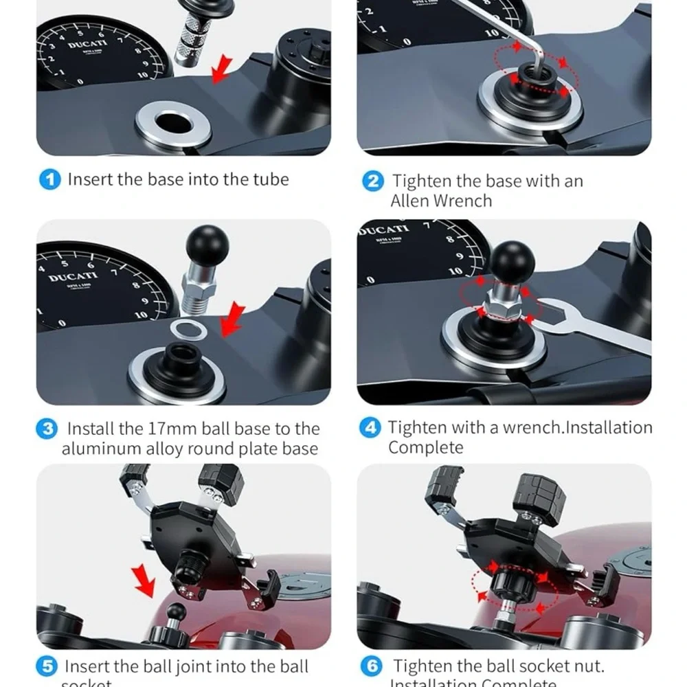Black Phone Holder for Street Bike